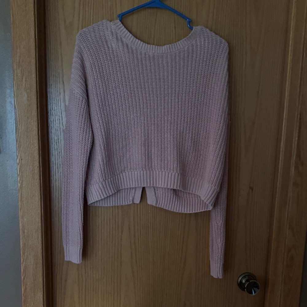 Aeropostale Light Pink Crew Neck Sweater